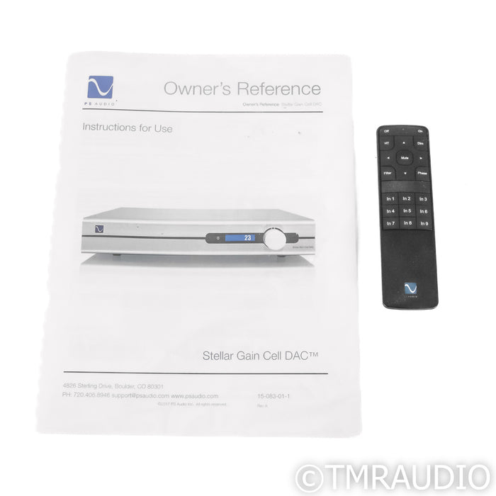 PS Audio Stellar Gain Cell DAC; D/A Converter; Silver (Used)