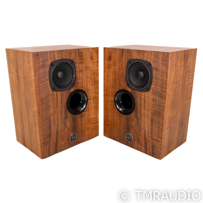 Omega Speaker Systems Super 3 Bookshelf Speakers; Curly Walnut Pair