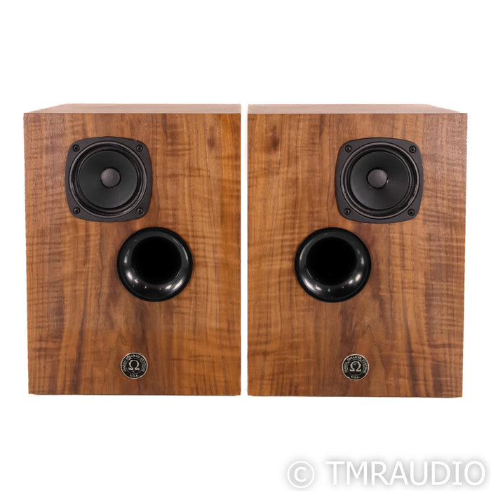 Omega Speaker Systems Super 3 Bookshelf Speakers; Curly Walnut Pair