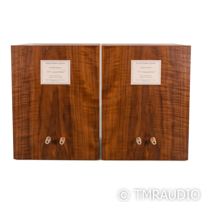 Omega Speaker Systems Super 3 Bookshelf Speakers; Curly Walnut Pair