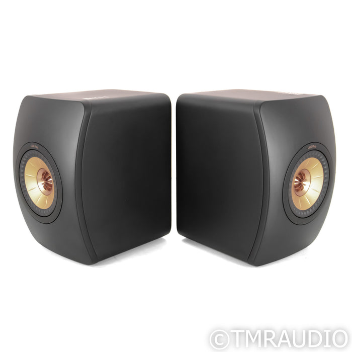 KEF LS50 Meta Bookshelf Speakers; Black and Copper Pair