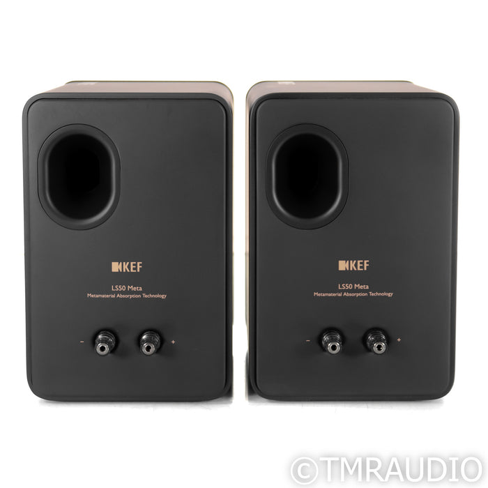 KEF LS50 Meta Bookshelf Speakers; Black and Copper Pair