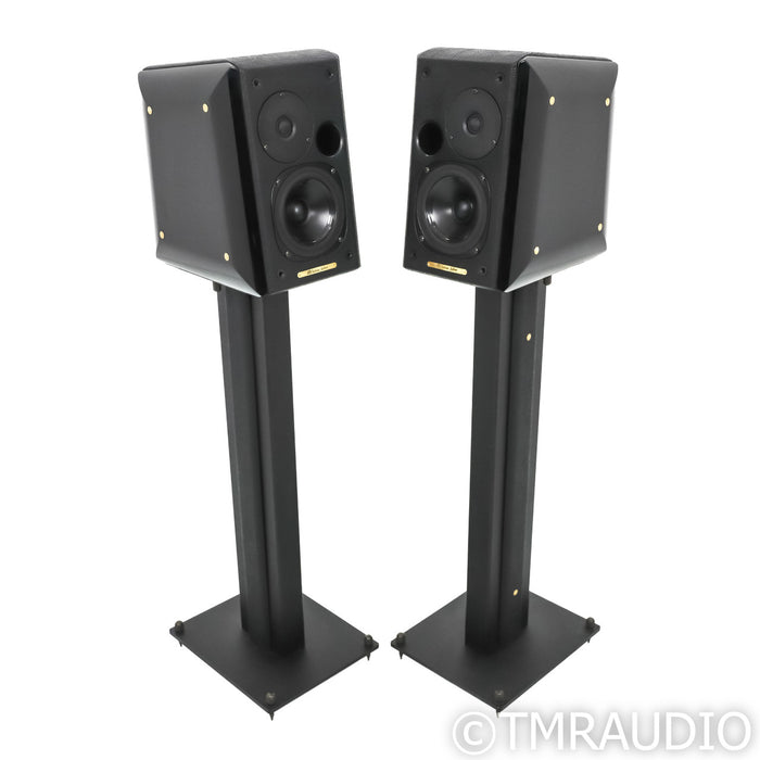 Sonus Faber Concertino Bookshelf Speakers; Black Gloss Pair w/ Stands
