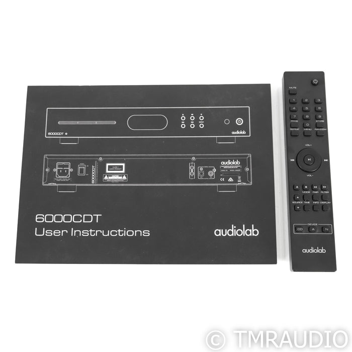 Audiolab 6000CDT CD Transport; 6000-CDT; Black; Remote