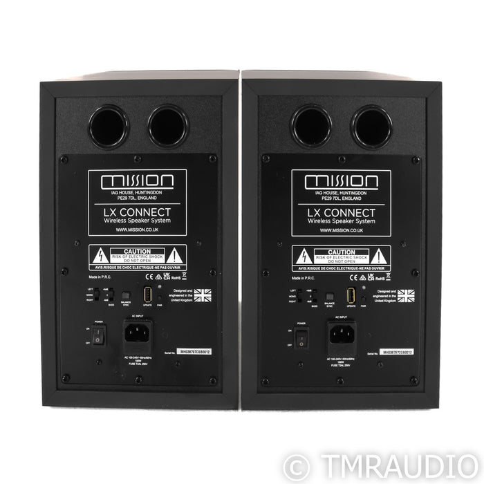 Mission LX Connect Wireless Bookshelf Speakers; Black Pair