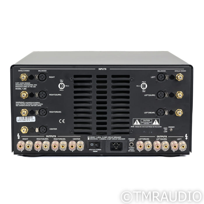 Cary Audio Model 7.250  Seven Channel Power Amplifier; Silver