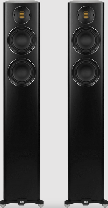 Elac Carina Floorstanding Speakers; Black Pair (Open Box)