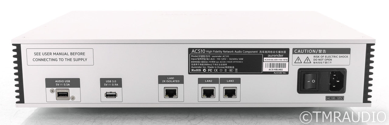 Aurender ACS10 Music Server / Streamer / CD Ripper; 24TB; Silver (Open Box)