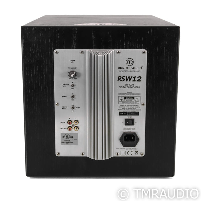 Monitor Audio Silver RSW12 12" Powered Subwoofer; Black Ash