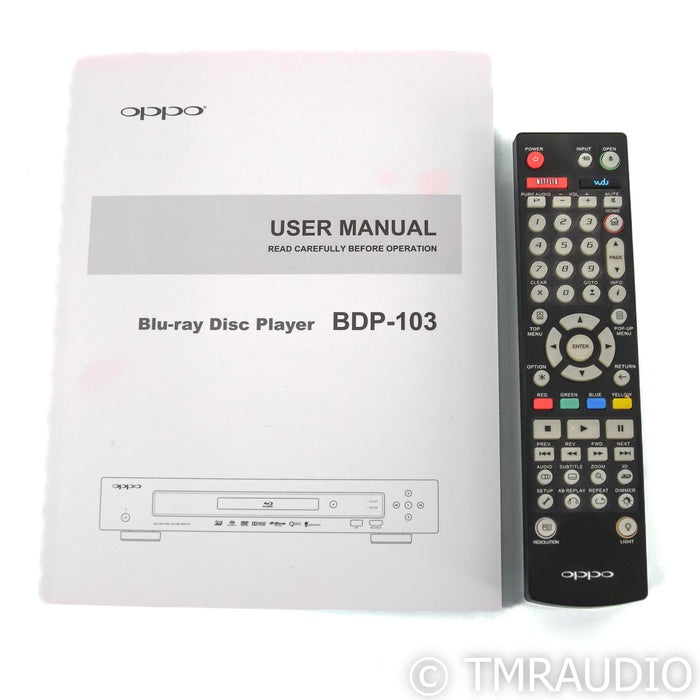 Oppo BDP-103 Universal Blu-Ray Player; Black