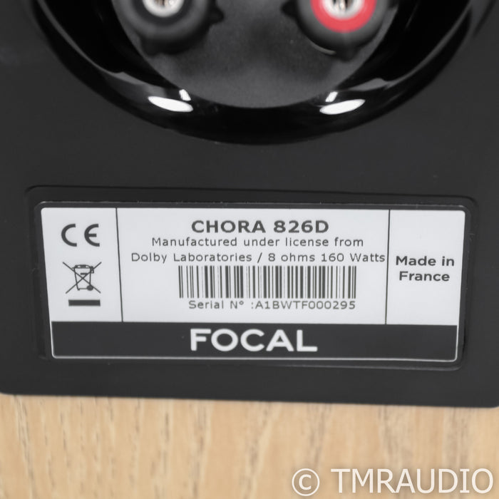Focal Chora 826-D Floorstanding Speakers; Light Wood Pair; 826D; Dolby Atmos