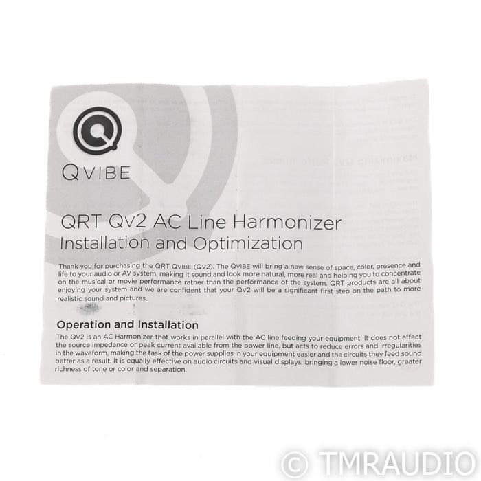 Nordost QRT QVibe AC Line Harmonizer; Qv2 (Open Box)