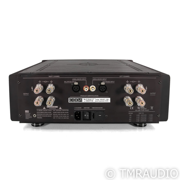 Coda Continuum No. 8 V1 Stereo Power Amplifier; Black