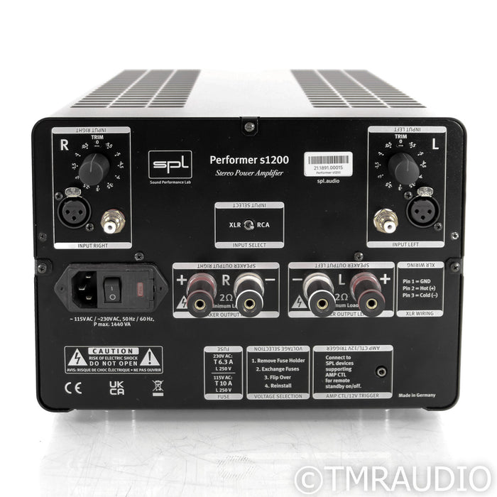SPL Performer s1200 Stereo Power Amplifier; s-1200; Silver