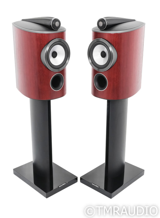 B&W 805 D4 Bookshelf Speakers; Rosenut Pair w/ Stands