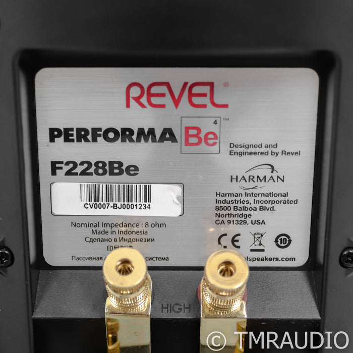 Revel Performa F228Be Floorstanding Speakers; Walnut Pair