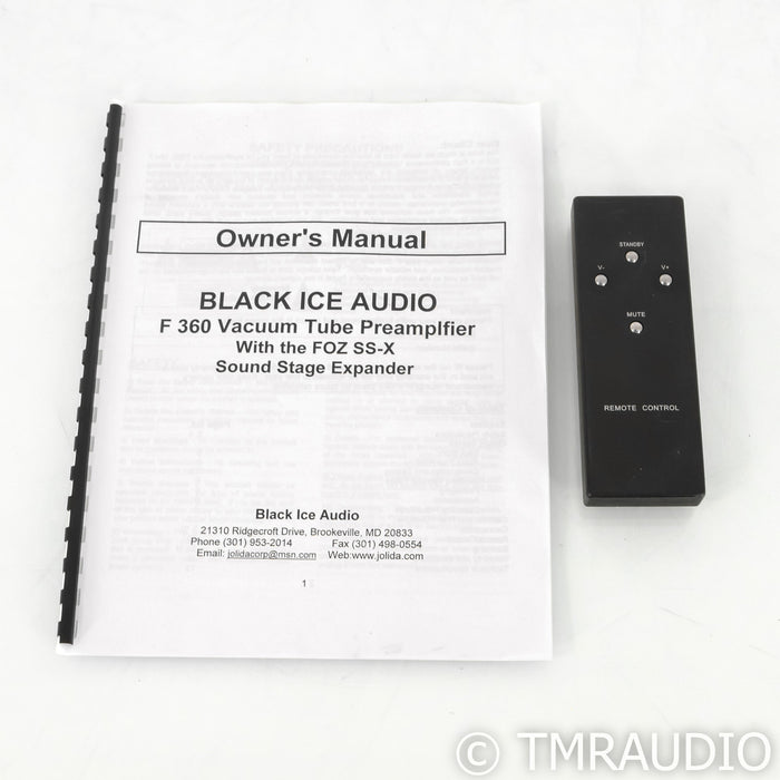 Black Ice Audio Fusion 360 Stereo Tube Preamplifier; Carbon Silver