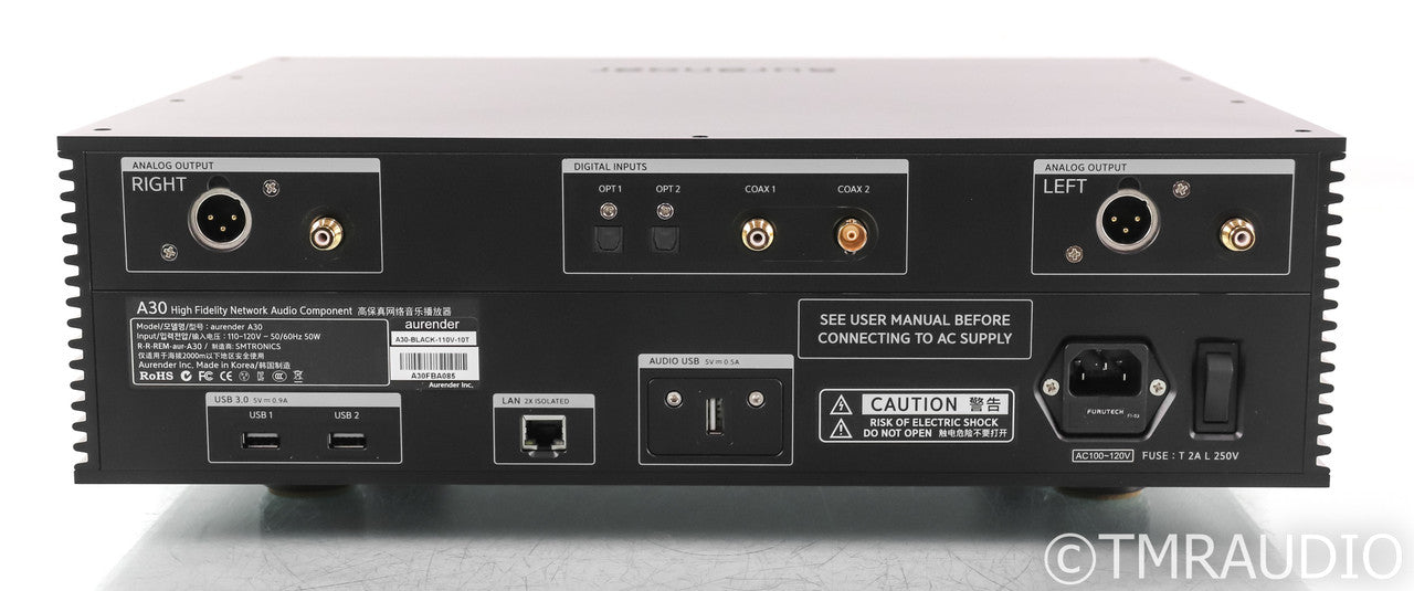 Aurender A30 Music Server / Streamer / MQA DAC; Black (Open Box)