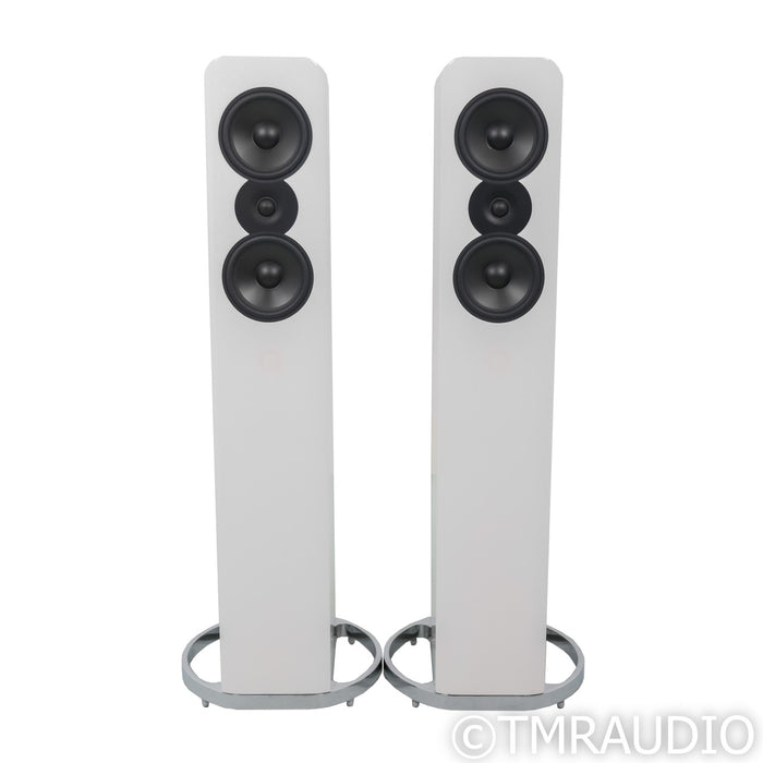 Q Acoustics Concept 500 Floorstanding Speakers; White & Light Oak Pair (Open Box)