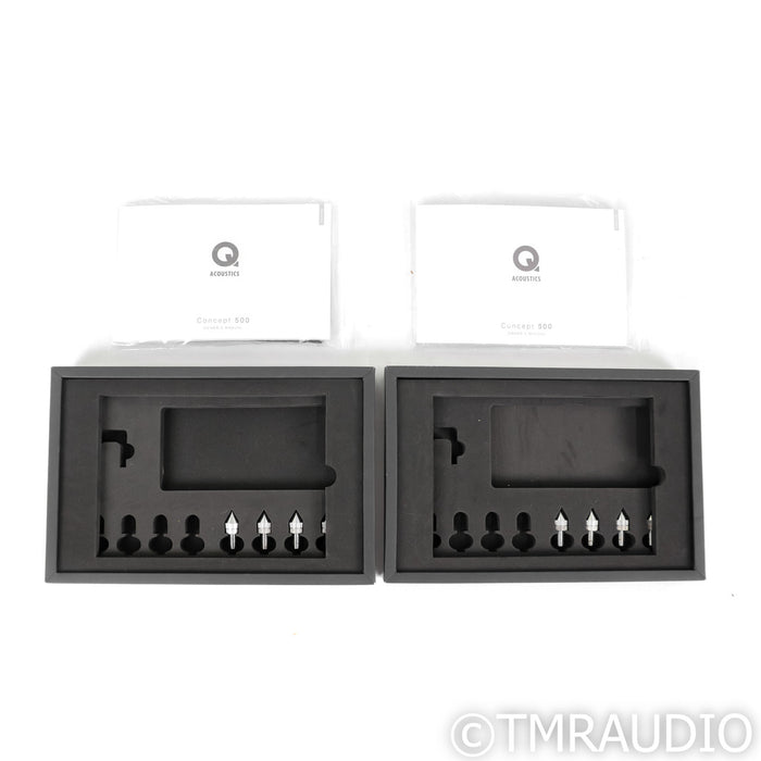 Q Acoustics Concept 500 Floorstanding Speakers; White & Light Oak Pair (Open Box)