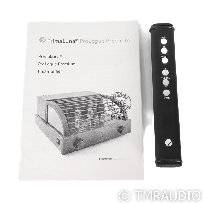 PrimaLuna ProLogue Premium Stereo Tube Preamplifier; Silver