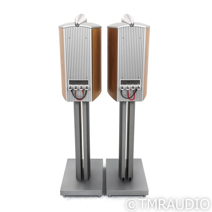 B&W 805 D4 Bookshelf Speakers; Walnut Pair w/ Stands