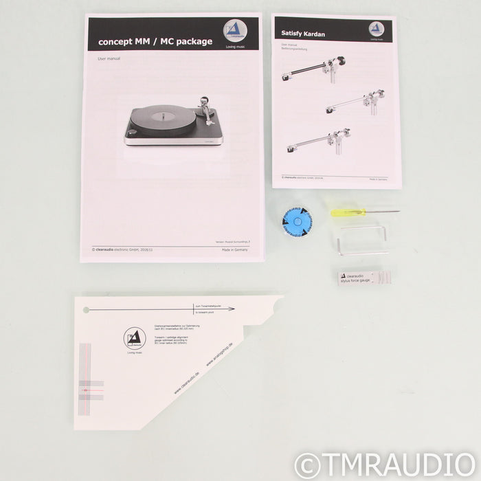 Clearaudio Concept Wood Belt Drive Turntable; Satisfy Black Tonearm; Maestro V2 (Open Box)