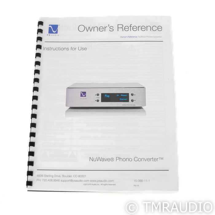 PS Audio NuWave MM / MC Phono Preamplifier; A/D Converter