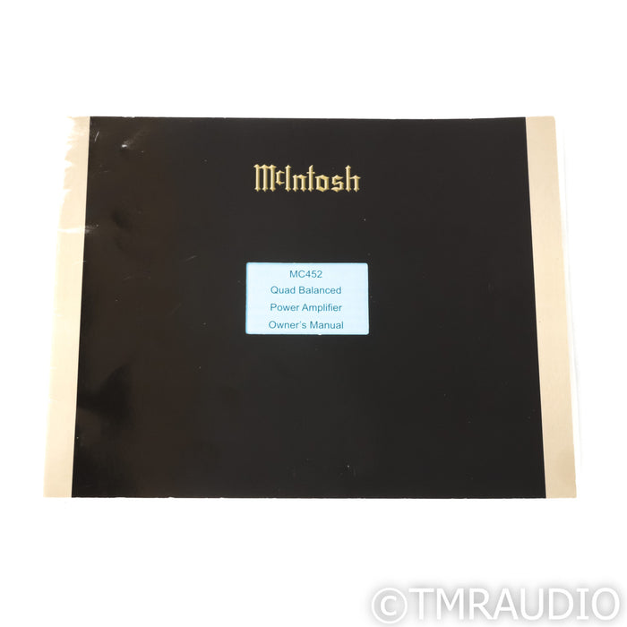 McIntosh MC452 Stereo Power Amplifier; Black