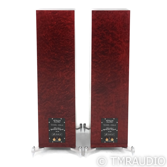 Thiel CS2.4SE Floorstanding Speakers; Vermillion Maple Pair; 30th Anniversary