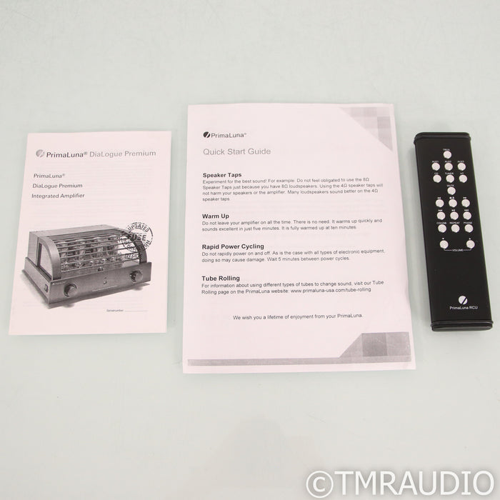 PrimaLuna Dialogue Premium Stereo Tube Integrated Amplifier; Silver