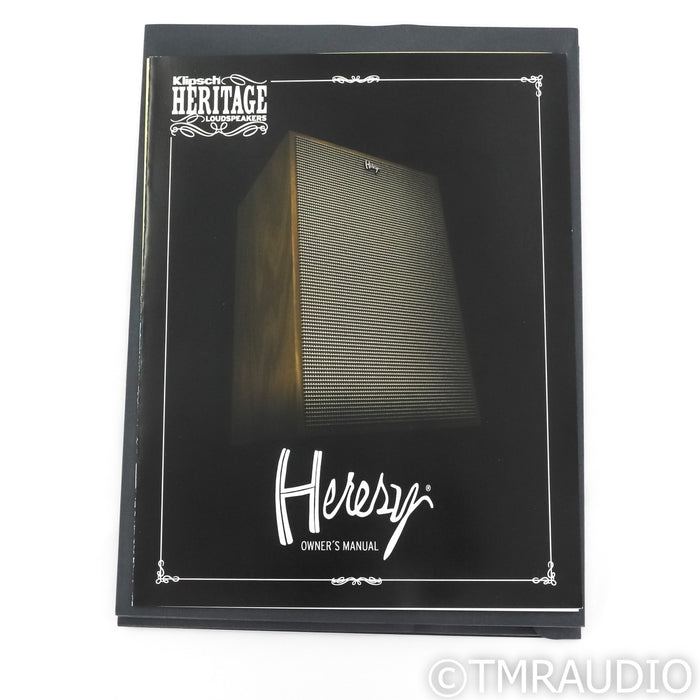 Klipsch Heresy IV Floorstanding Speakers; Natural Cherry Pair