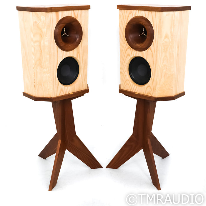 Fleetwood Sound DeVille SQ Bookshelf Speakers; Light Ash Pair w/  Stands