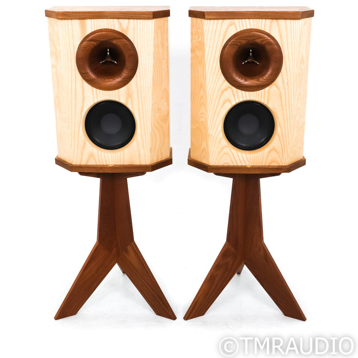 Fleetwood Sound DeVille SQ Bookshelf Speakers; Light Ash Pair w/  Stands