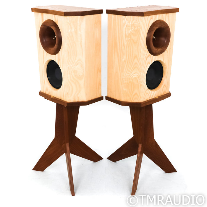 Fleetwood Sound DeVille SQ Bookshelf Speakers; Light Ash Pair w/  Stands