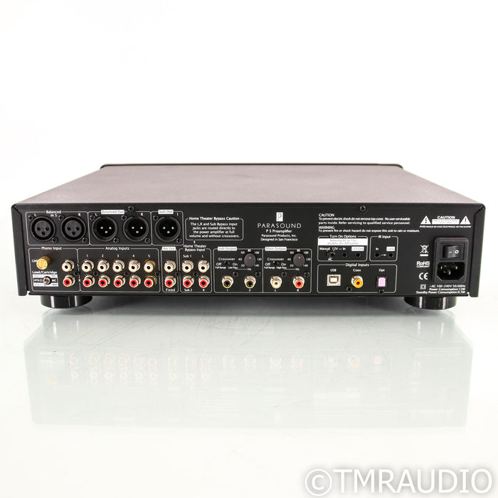 Parasound Halo P5 Stereo Preamplifier; Black; DAC; MM Phono