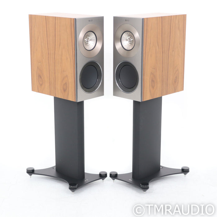 KEF Reference 1 Bookshelf Speakers; American Walnut Pair w/ Stands