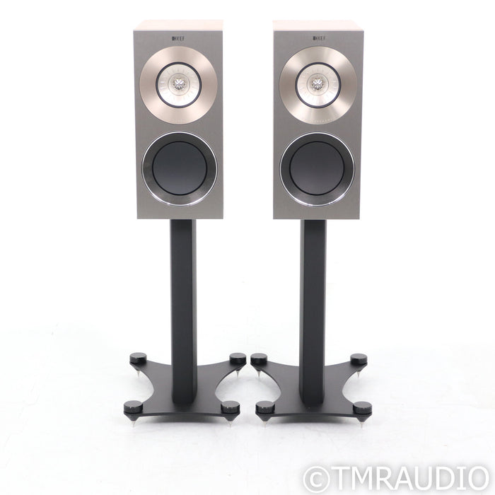 KEF Reference 1 Bookshelf Speakers; American Walnut Pair w/ Stands