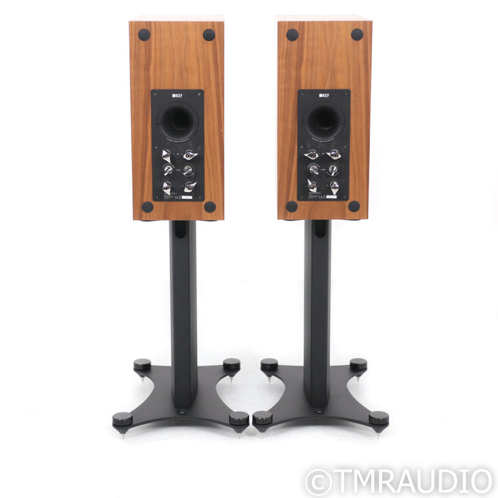 KEF Reference 1 Bookshelf Speakers; American Walnut Pair w/ Stands