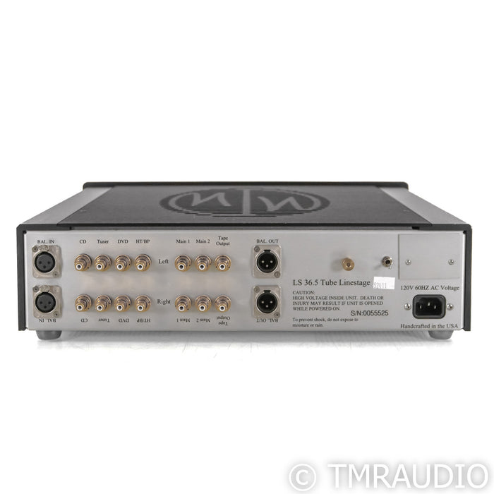 ModWright LS 36.5 Stereo Tube Preamplifier; Black