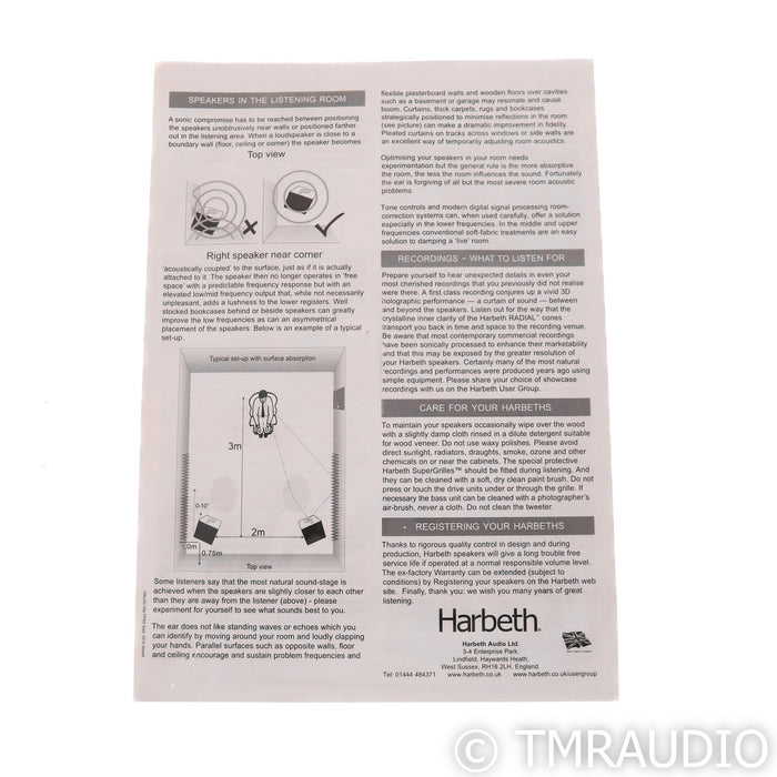 Harbeth P3ESR XD Bookshelf Speakers; Olive Pair