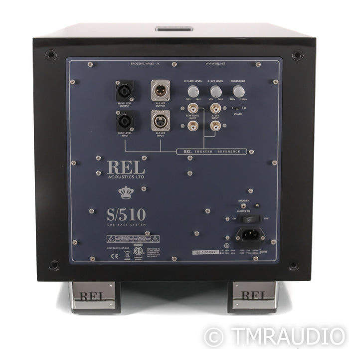 REL S/510 10‚Äù Powered Subwoofer; Piano Black