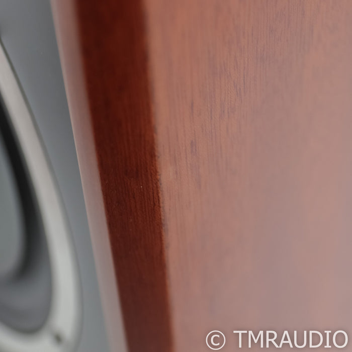 KLH Model Five Bookshelf Speakers; West African Mahogany Pair with Stands