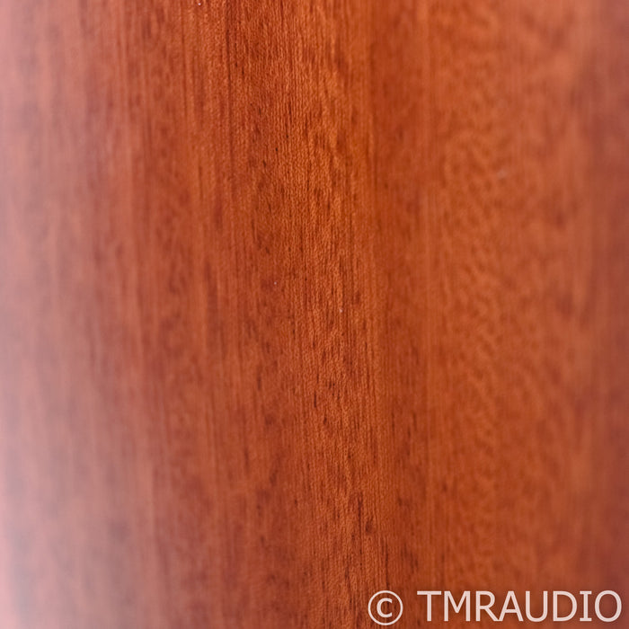 KLH Model Five Bookshelf Speakers; West African Mahogany Pair with Stands