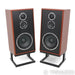 KLH Model Five Bookshelf Speakers; West African Mahogany Pair with Stands