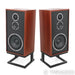 KLH Model Five Bookshelf Speakers; West African Mahogany Pair with Stands
