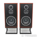 KLH Model Five Bookshelf Speakers; West African Mahogany Pair with Stands