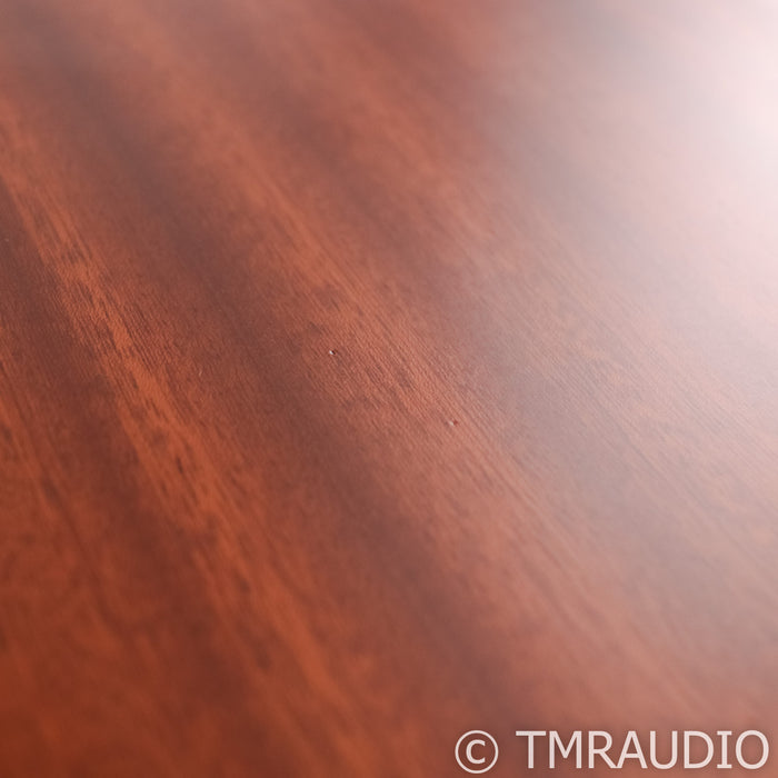 KLH Model Five Bookshelf Speakers; West African Mahogany Pair with Stands