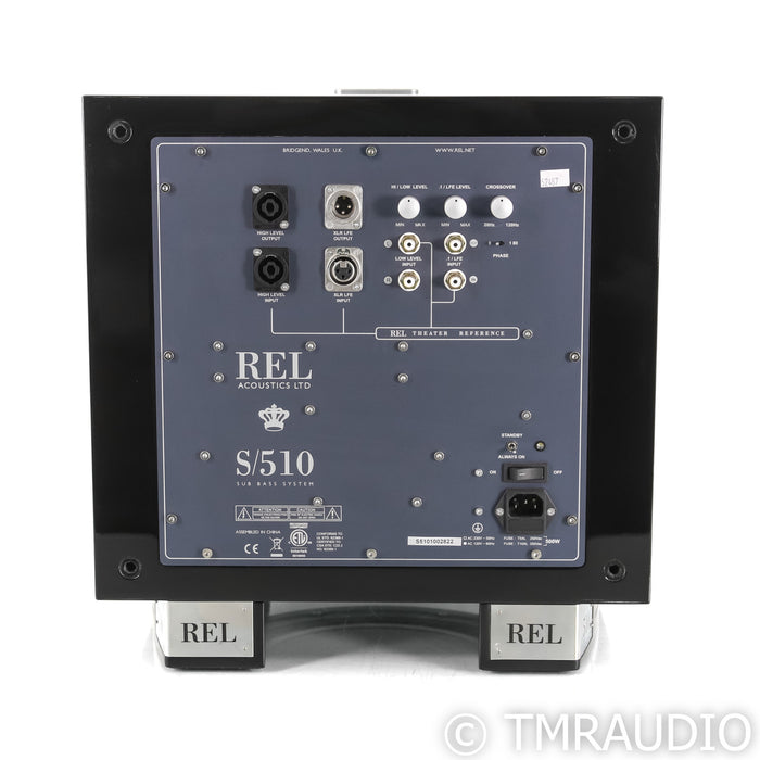 REL S/510 10‚Äù Powered Subwoofer; Piano Black