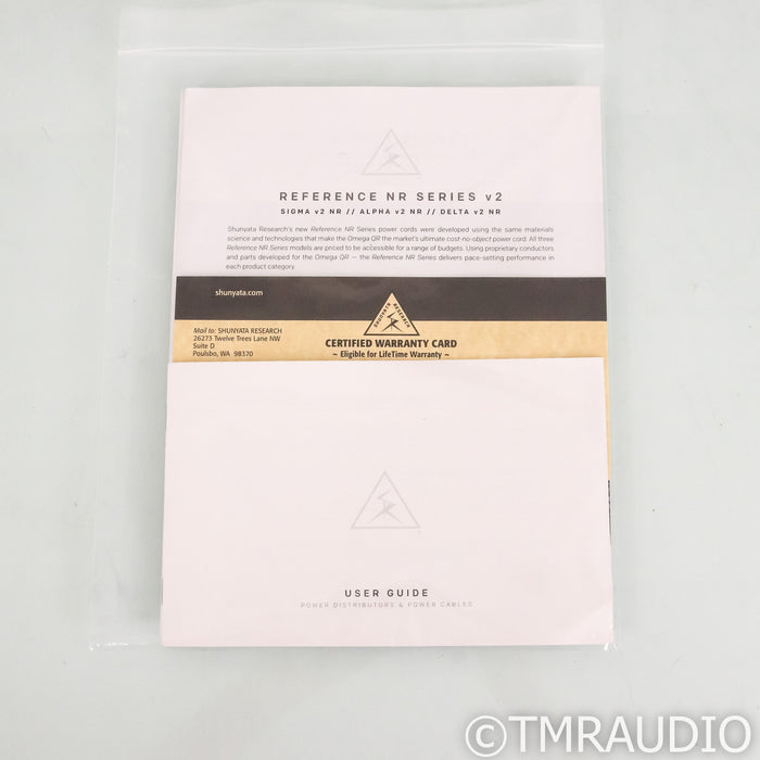 Shunyata Research Sigma v2 NR Power Cable; 1.75m AC Cord